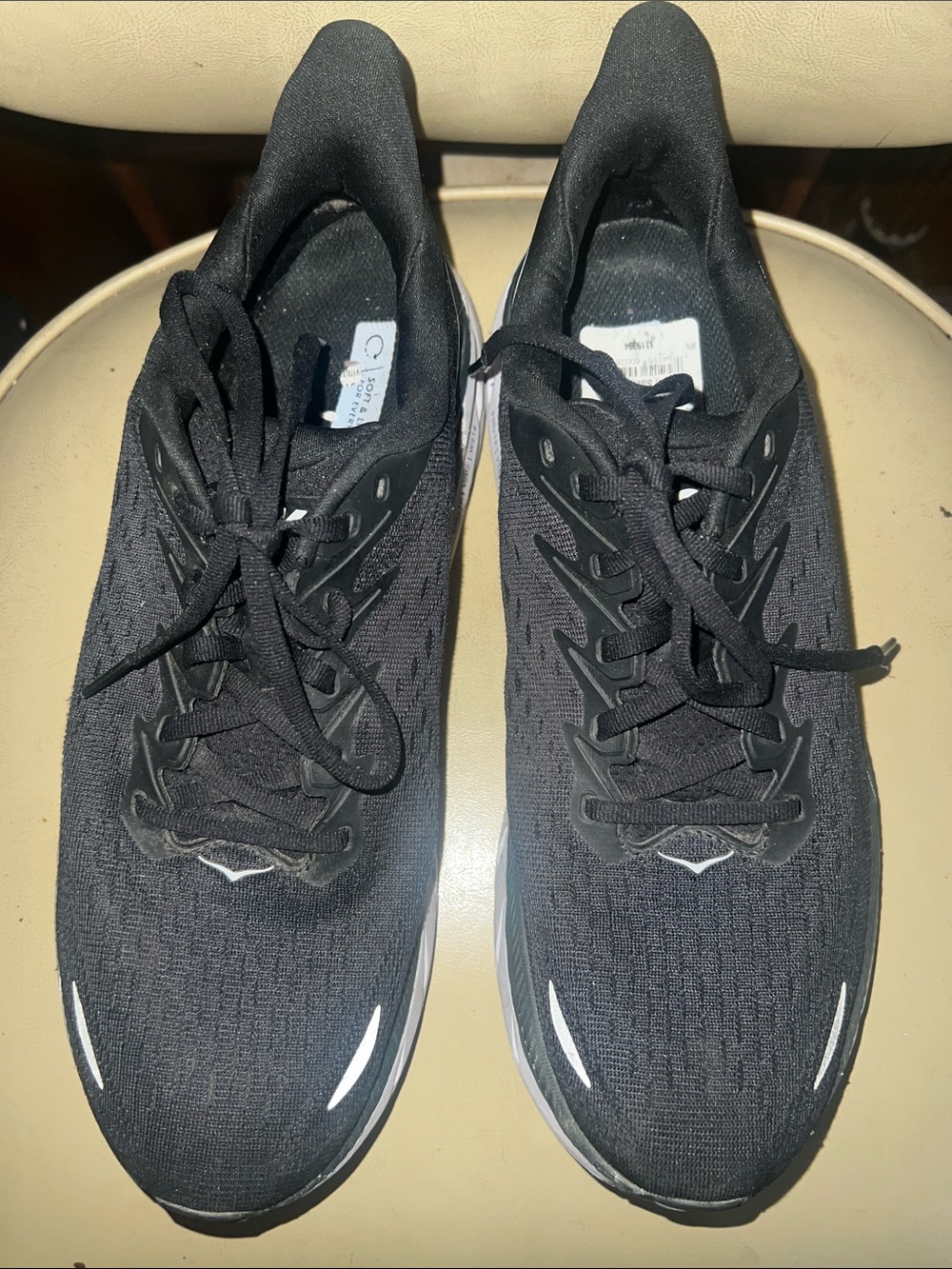 HOKA ONE ONE BLACK SNEAKERS SIZE 10.5B WOMENS